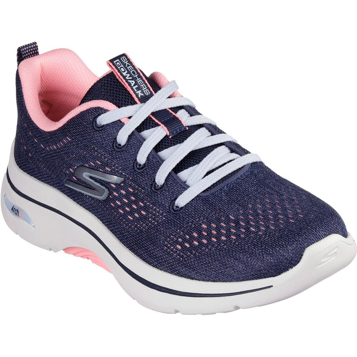 Women's Wide Fit Skechers 125311 Go Walk Arch Fit 2.0 Vivid Sneakers