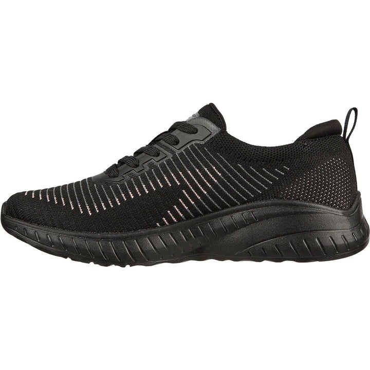 Women's Wide Fit Skechers 117207 Bobs Squad Chaos Renegade Sneakers - Black