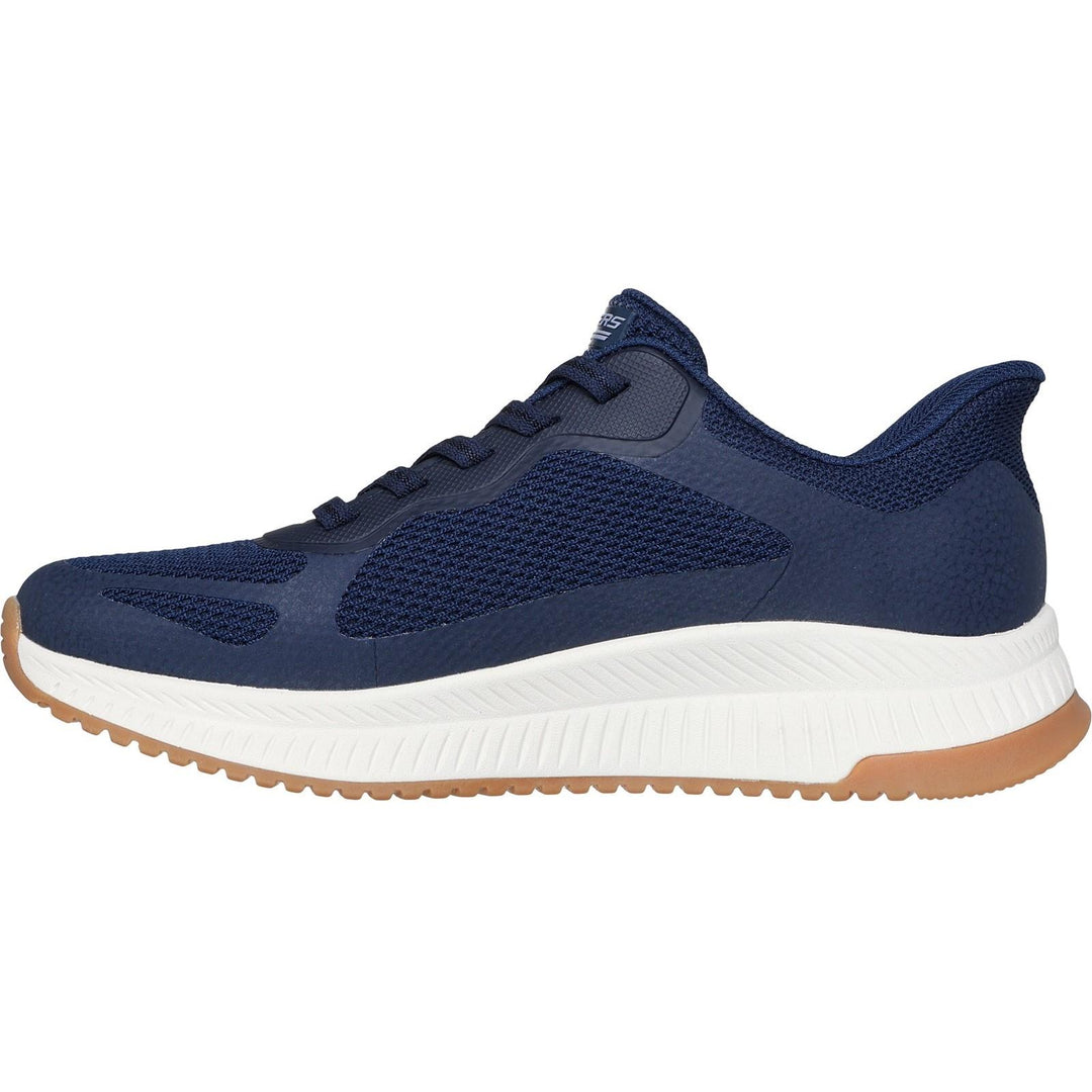 Women's Wide Fit Skechers 117624 Slip-ins Bobs Squad 4 Staple Look Sneakers