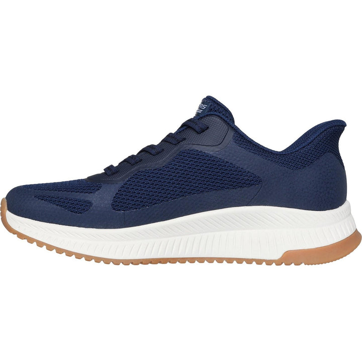 Women's Wide Fit Skechers 117624 Slip-ins Bobs Squad 4 Staple Look Sneakers