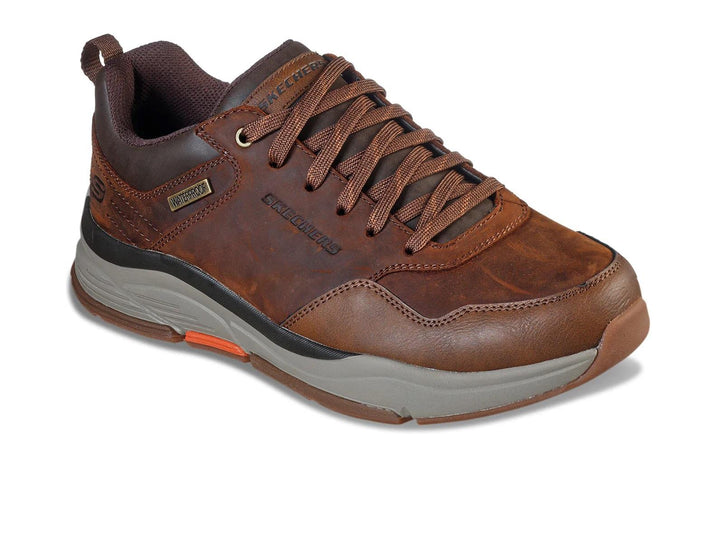 Men's Wide Fit Skechers 210021 Benago Hombre Walking Sneakers - Dark Brown