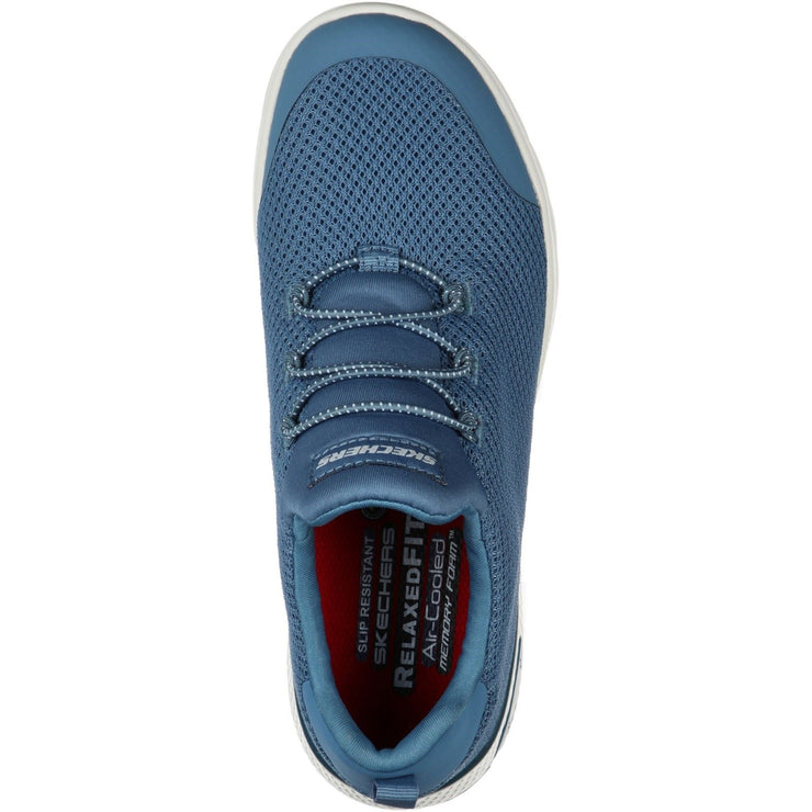Women's Wide Fit Skechers 77281EC Marsing Waiola SR Safety Sneakers - Blue