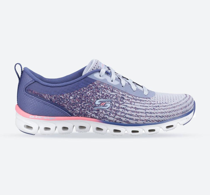 Women's Wide Fit Skechers 104325 Glide-Step Head Start Sneakers