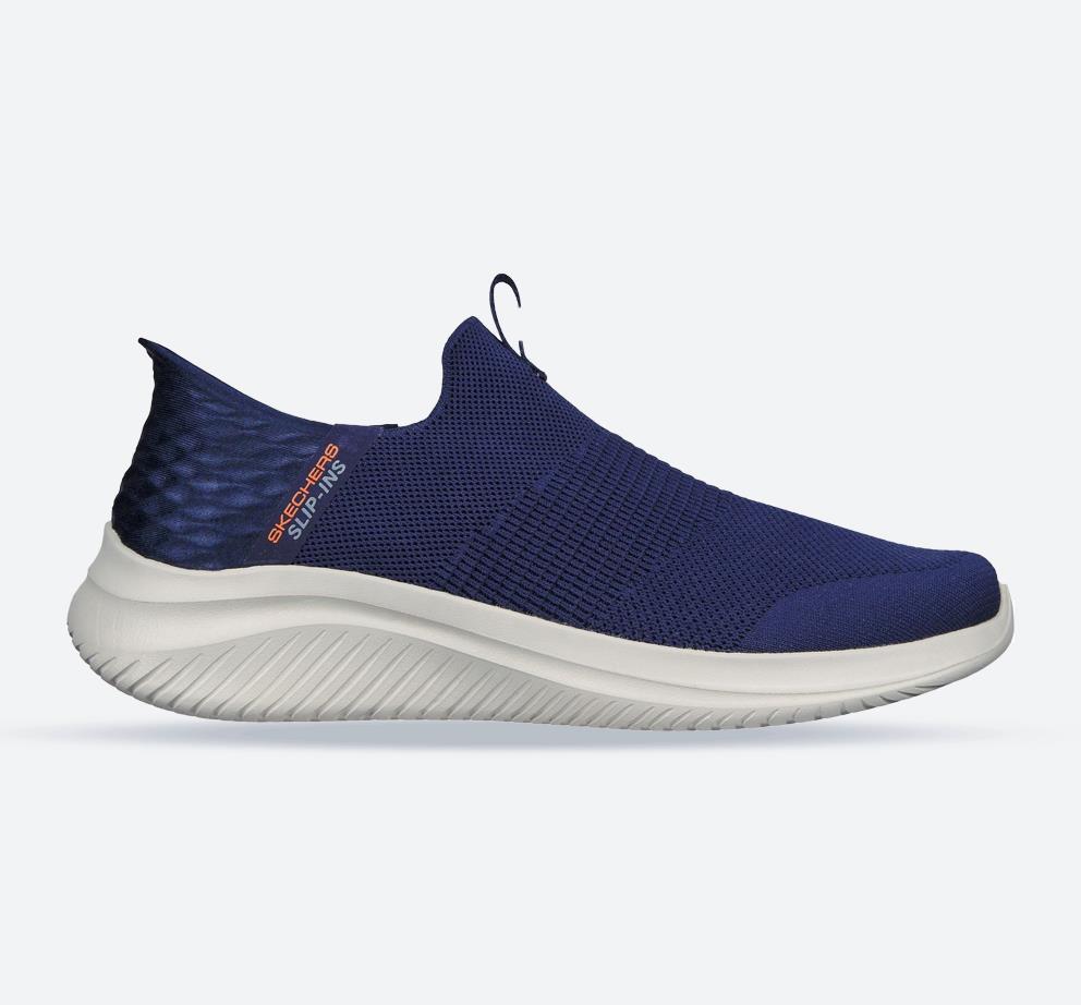 Men's Wide Fit Skechers Slip-ins 232450 Ultra Flex Smooth Step Sneakers