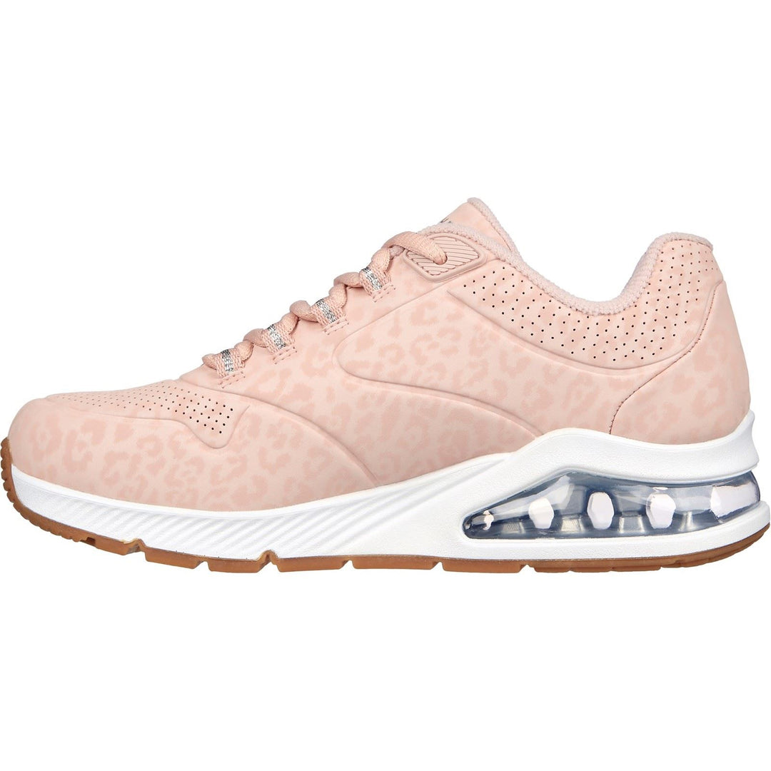 Women's Wide Fit Skechers 155642 Uno 2 In Kat Neato Sneakers - Blush