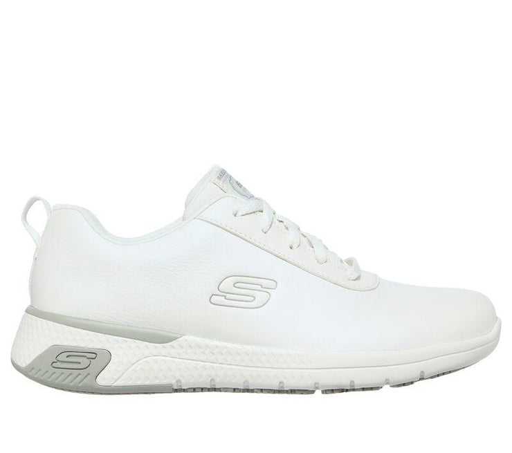 Women's Wide Fit Skechers 108010EC Marsing Gmina Slip Resistant Sneakers - White
