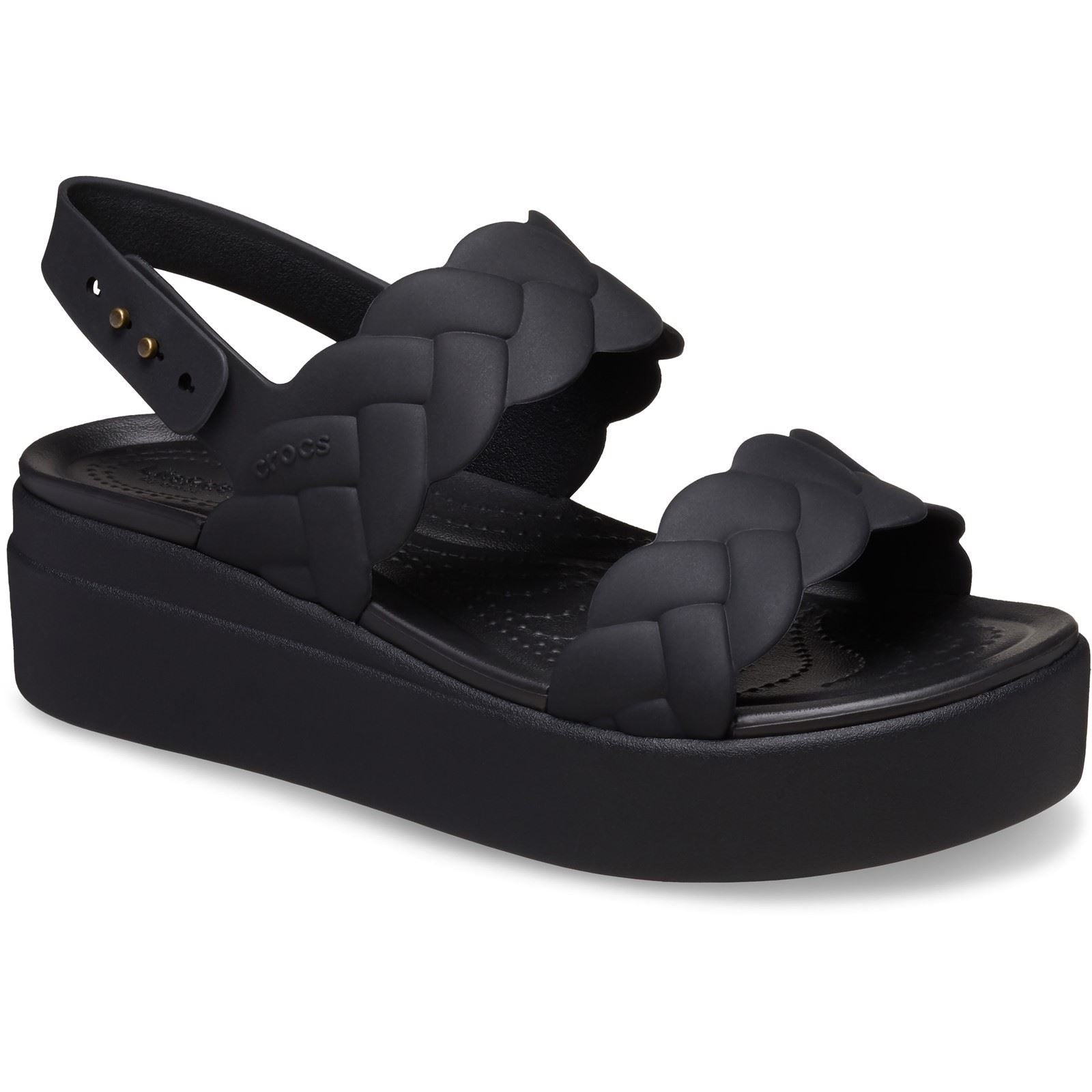 YAS♪ Women's Crocs 209977 Brooklyn Low Wedge Woven Sandals | Crocs
