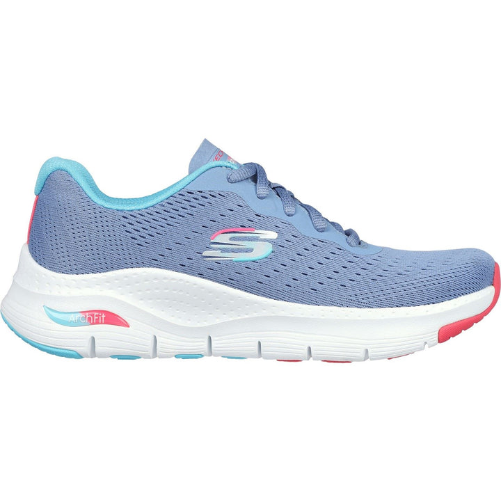 Women's Wide Fit Skechers 149722 Arch Fit Infinity Cool Sneakers - Blue/Multi