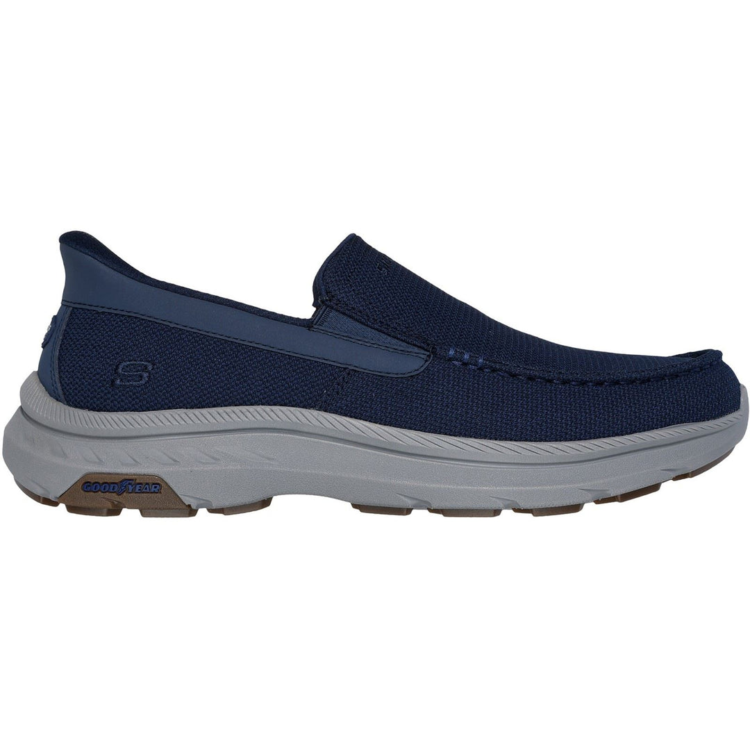 Skechers Mens Shoes 8e Width Skechers Navy/Grey Go Walk Mens Slip