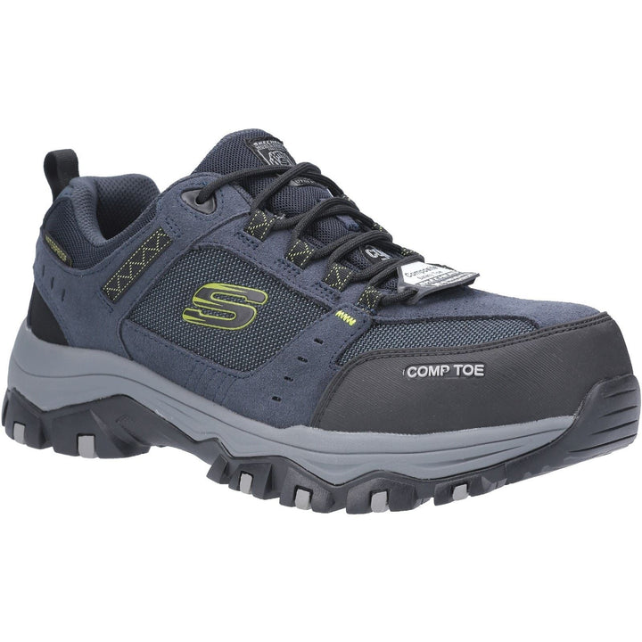 Men's Wide Fit Safety Skechers 77183EC Greetah Lace Up Hiker Composite Toe Sneakers