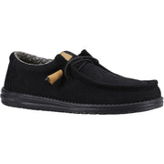 Men's Wide Fit Heydude 40163 Wally Corduroy Classic Slip On Shoes - Black
