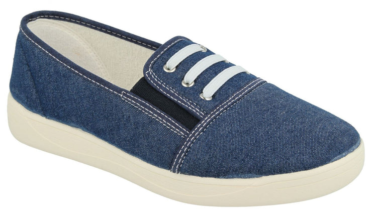 Womens Wide Fit DB Coup Canvas