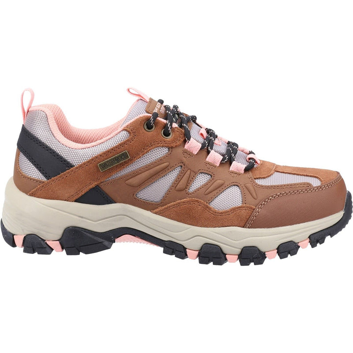 Women's Wide Fit Skechers SK167003 Selmen West Highland Hiking Sneakers - Brown/Tan