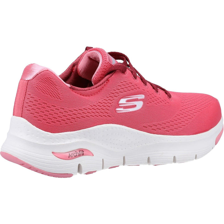 Women's Wide Fit Skechers 149057 Unny Outlook Sports Sneakers - Rose