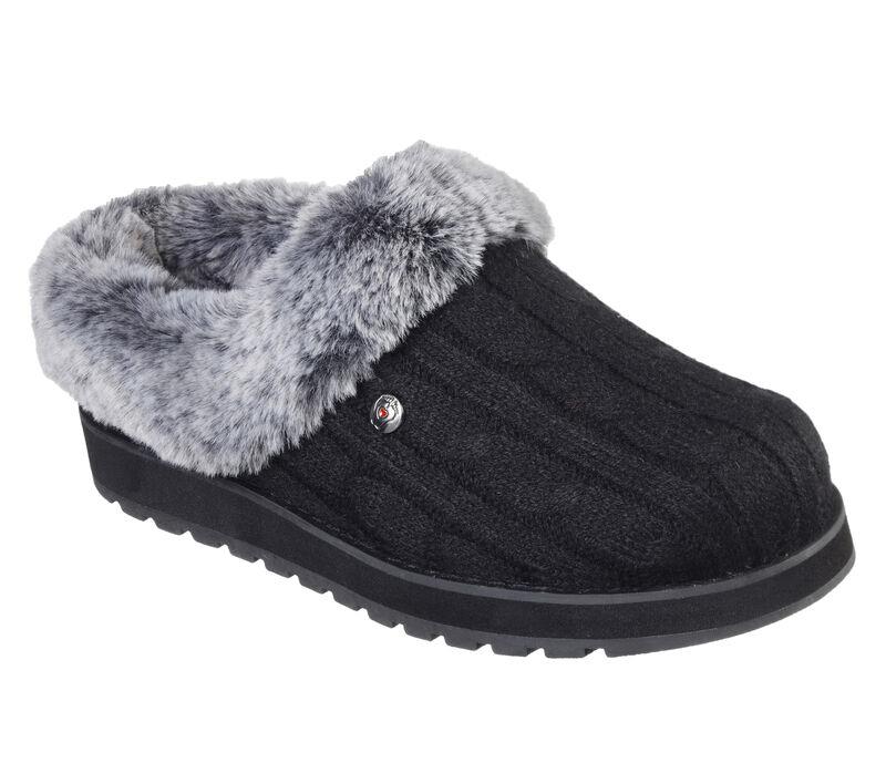 Womens Wide Fit Skechers Keepsakes Ice Angel Mule Slippers