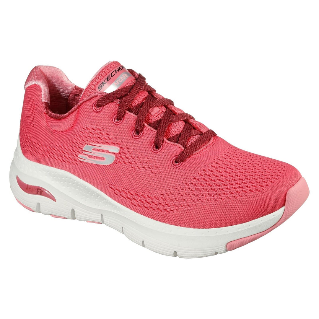 Women's Wide Fit Skechers 149057 Unny Outlook Sports Sneakers - Rose