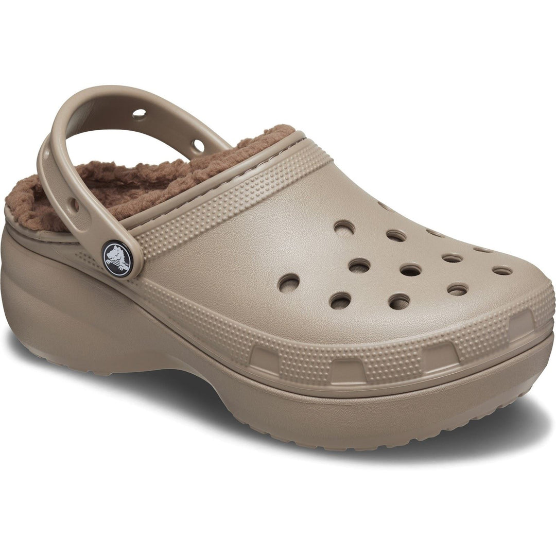 Women's Wide Fit Crocs 207938 Classic Platform Lined Clog Sandals