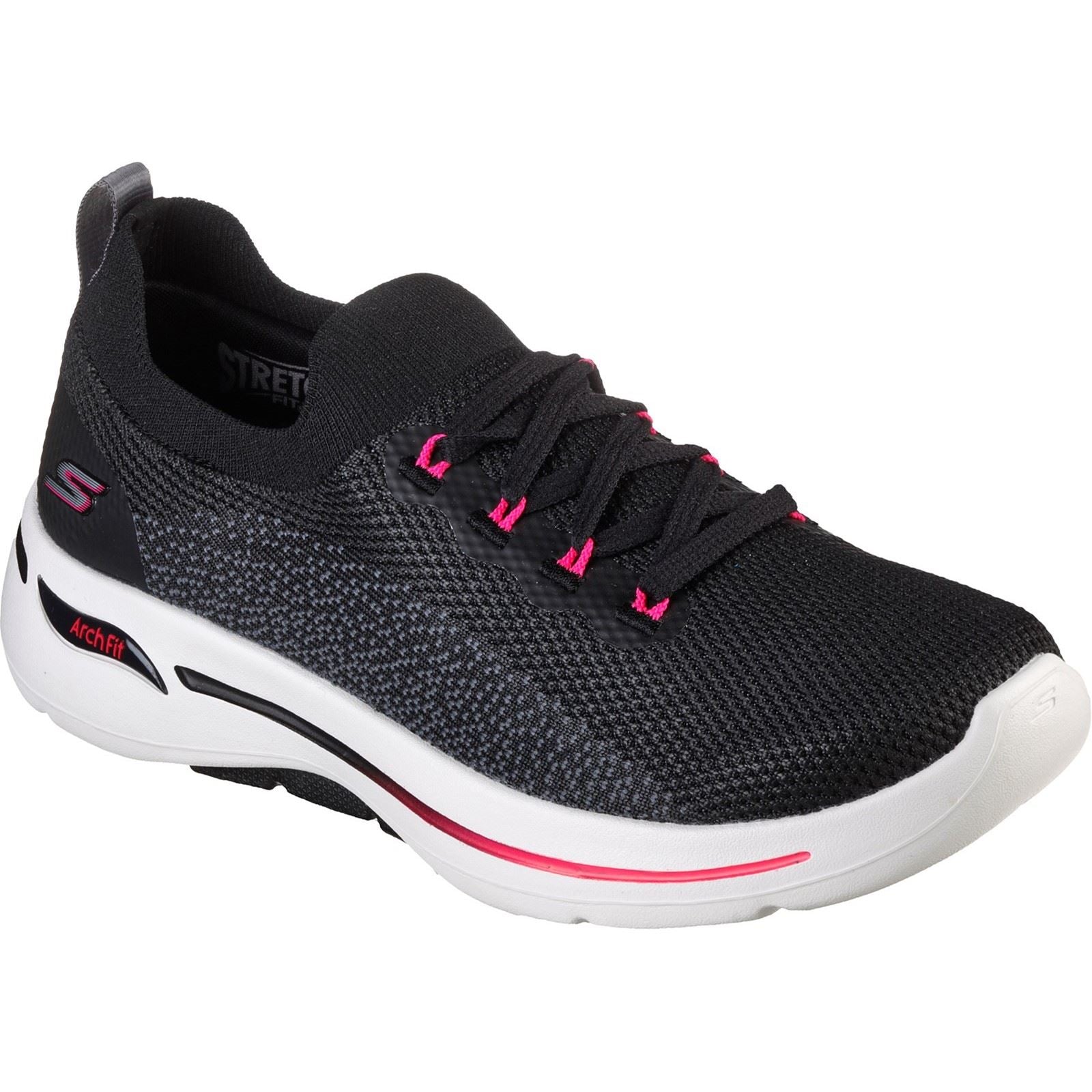 32☆98 Women's Wide Fit Skechers 124863 Go Walk Arch Fit Clancy Sneakers