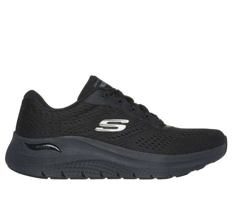 Women's Wide Fit Skechers 150051 Arch Fit 2.0 Big League Sneakers - Black