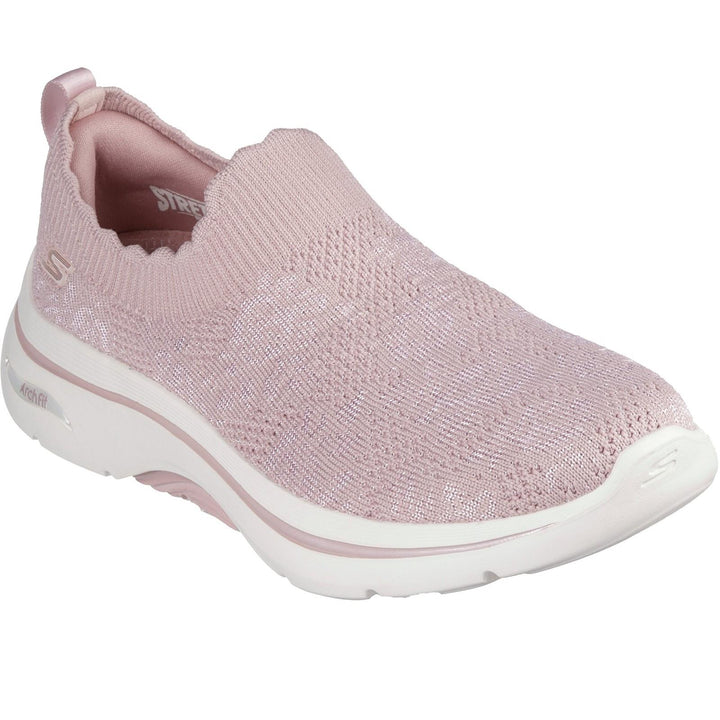 Women's Wide Fit Skechers 125329 Go Walk Arch Fit 2.0 Rosa Linda Sneakers