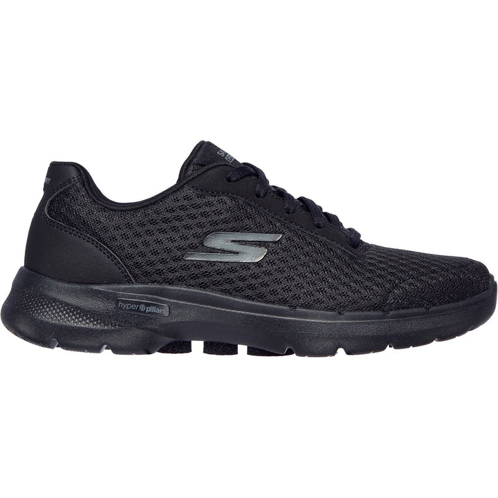 Women's Wide Fit Skechers 124514  Go Walk 6 Iconic Vision Sneakers - Black