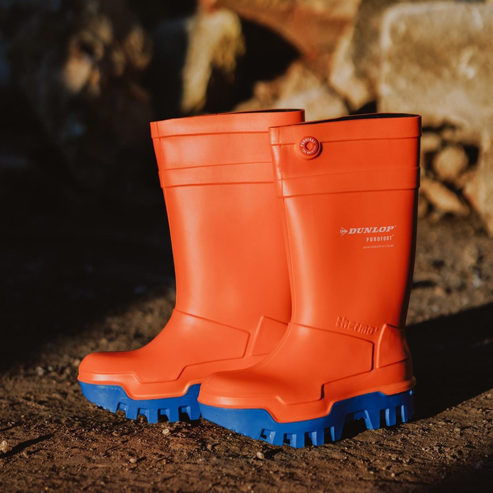Men's Wide Fit Dunlop Purofort Thermo Full Safety Wellington Boots