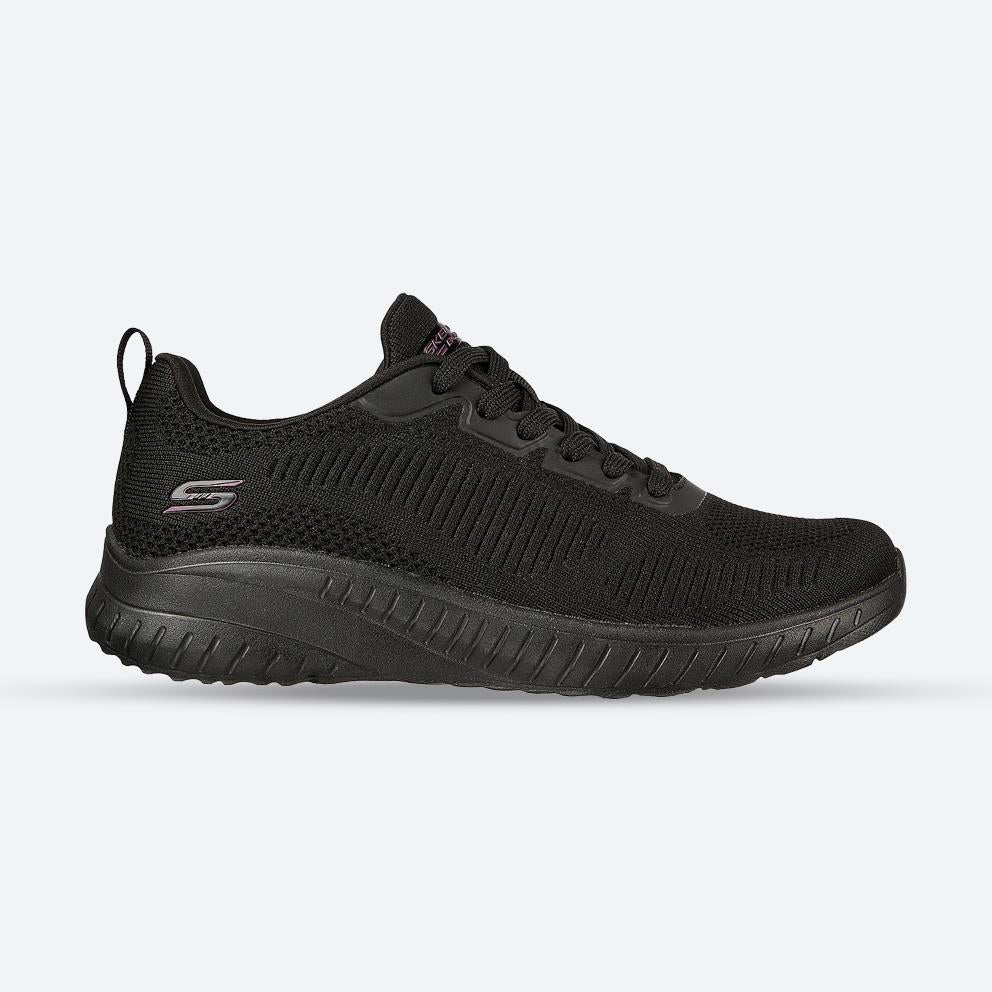 Women's Wide Fit Skechers 117209 Bobs Squad Chaos Face Off Vegan Sneakers