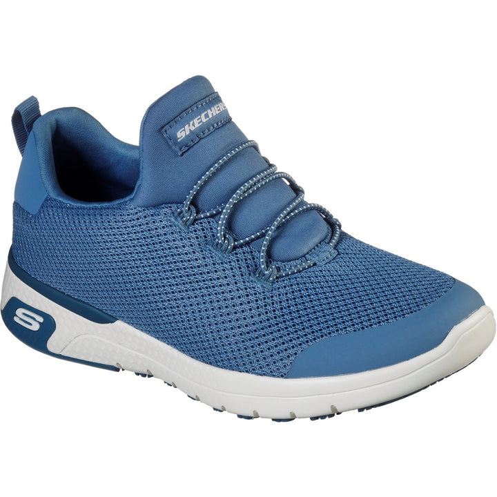 Women's Wide Fit Skechers 77281EC Marsing Waiola SR Safety Sneakers - Blue