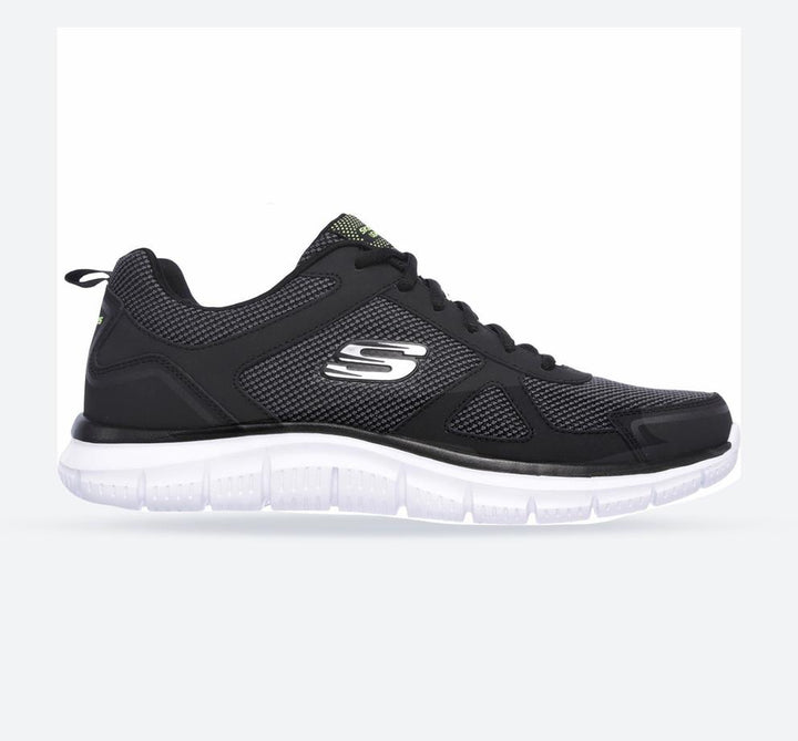 Men's Wide Fit Skechers 52630 Track Bucolo Sports Sneakers - Black/White