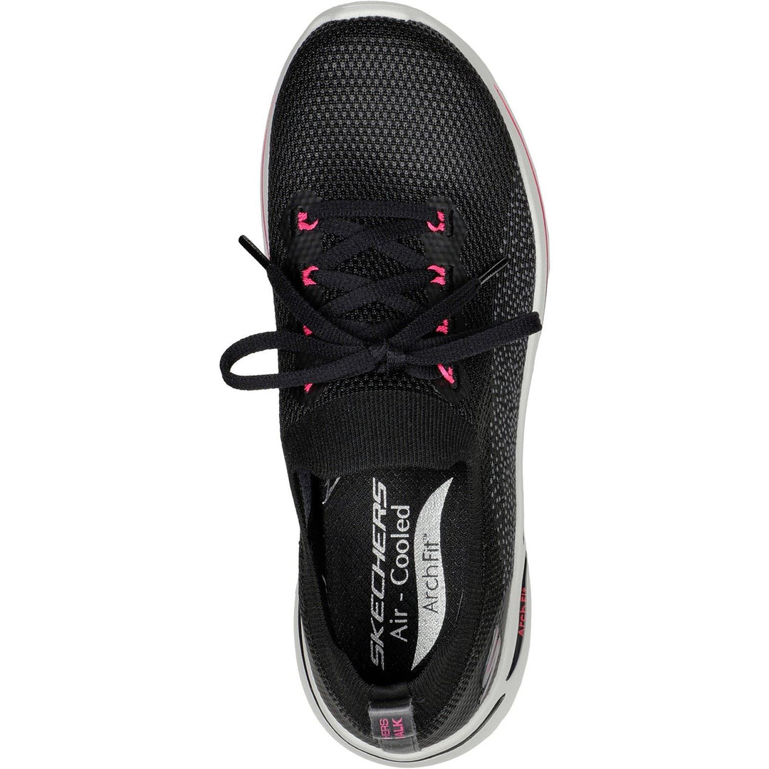 Women's Wide Fit Skechers 124863 Go Walk Arch Fit Clancy Sneakers