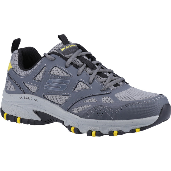 Men's Wide Fit Skechers 237265 Hillcrest outdoor trail Walking Sneakers - Charcoal/Black