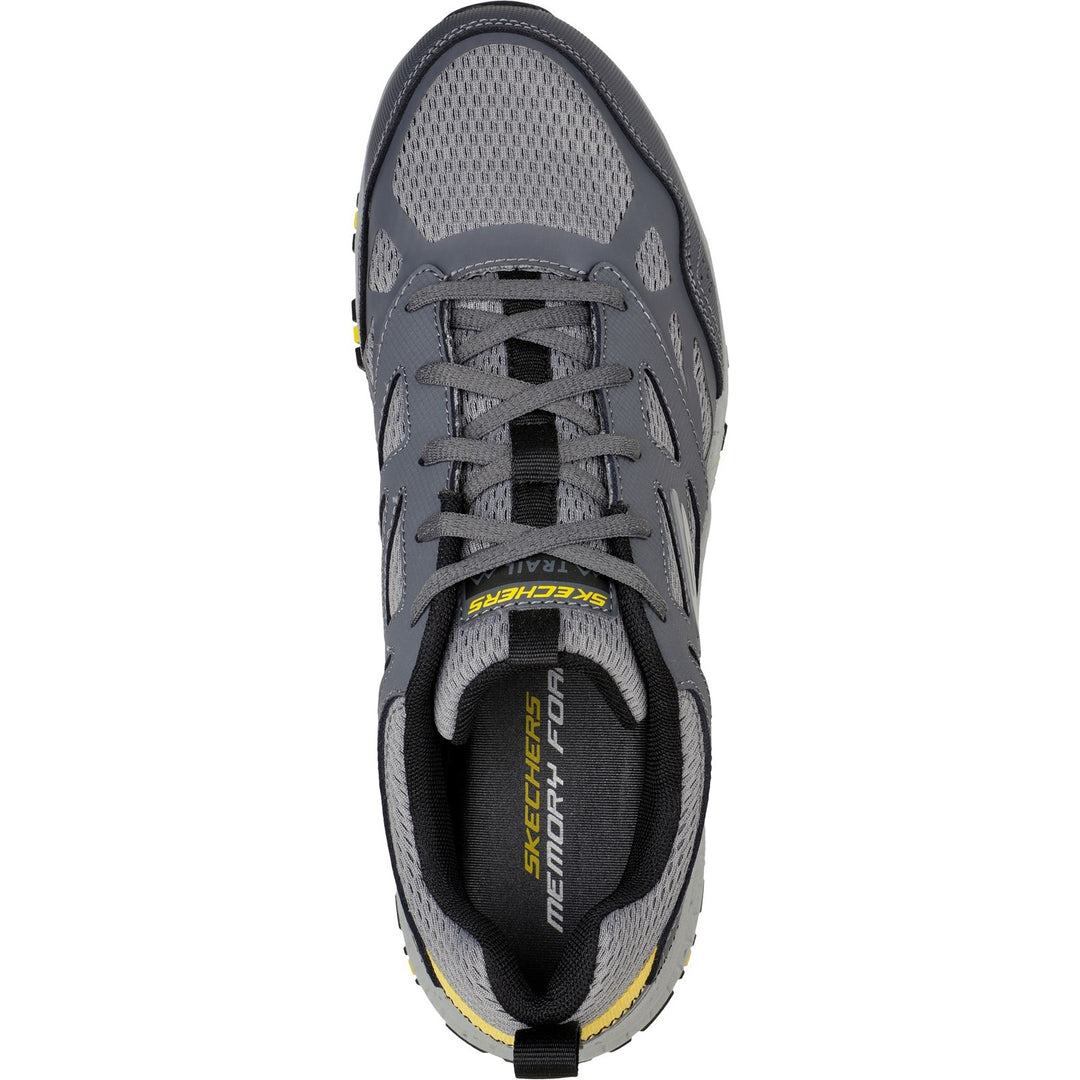 Men's Wide Fit Skechers 237265 Hillcrest outdoor trail Walking Sneakers - Charcoal/Black