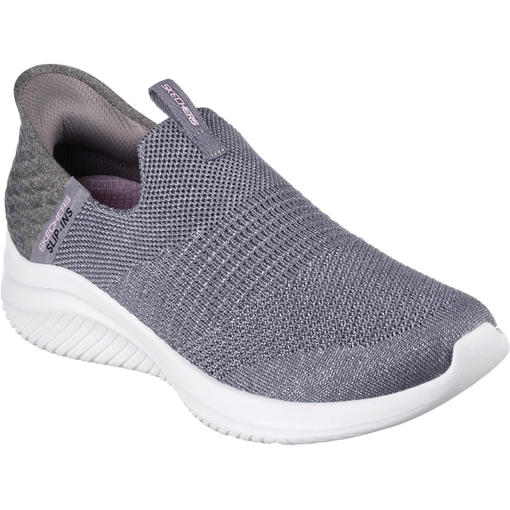 Women's Wide Fit Skechers 149708 Slip-ins Ultra Flex 3.0 Cozy Streak Sneakers - Grey