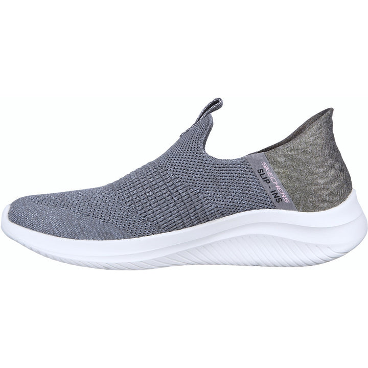 Women's Wide Fit Skechers 149708 Slip-ins Ultra Flex 3.0 Cozy Streak Sneakers - Grey