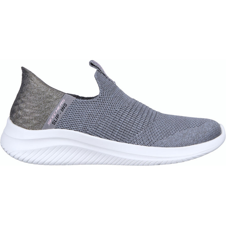 Women's Wide Fit Skechers 149708 Slip-ins Ultra Flex 3.0 Cozy Streak Sneakers - Grey
