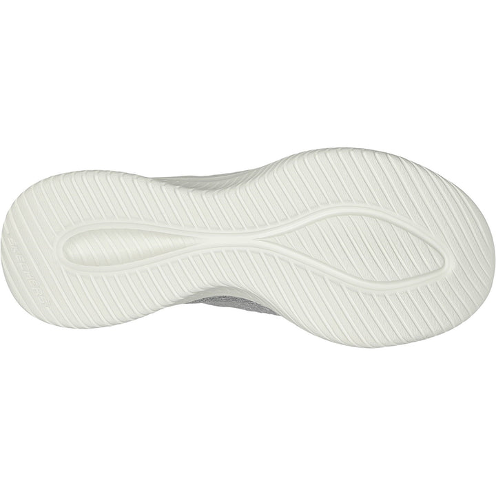 Women's Wide Fit Skechers 149709 Slip-ins Ultra Flex 3.0 Smooth Step Sneakers - Light Grey