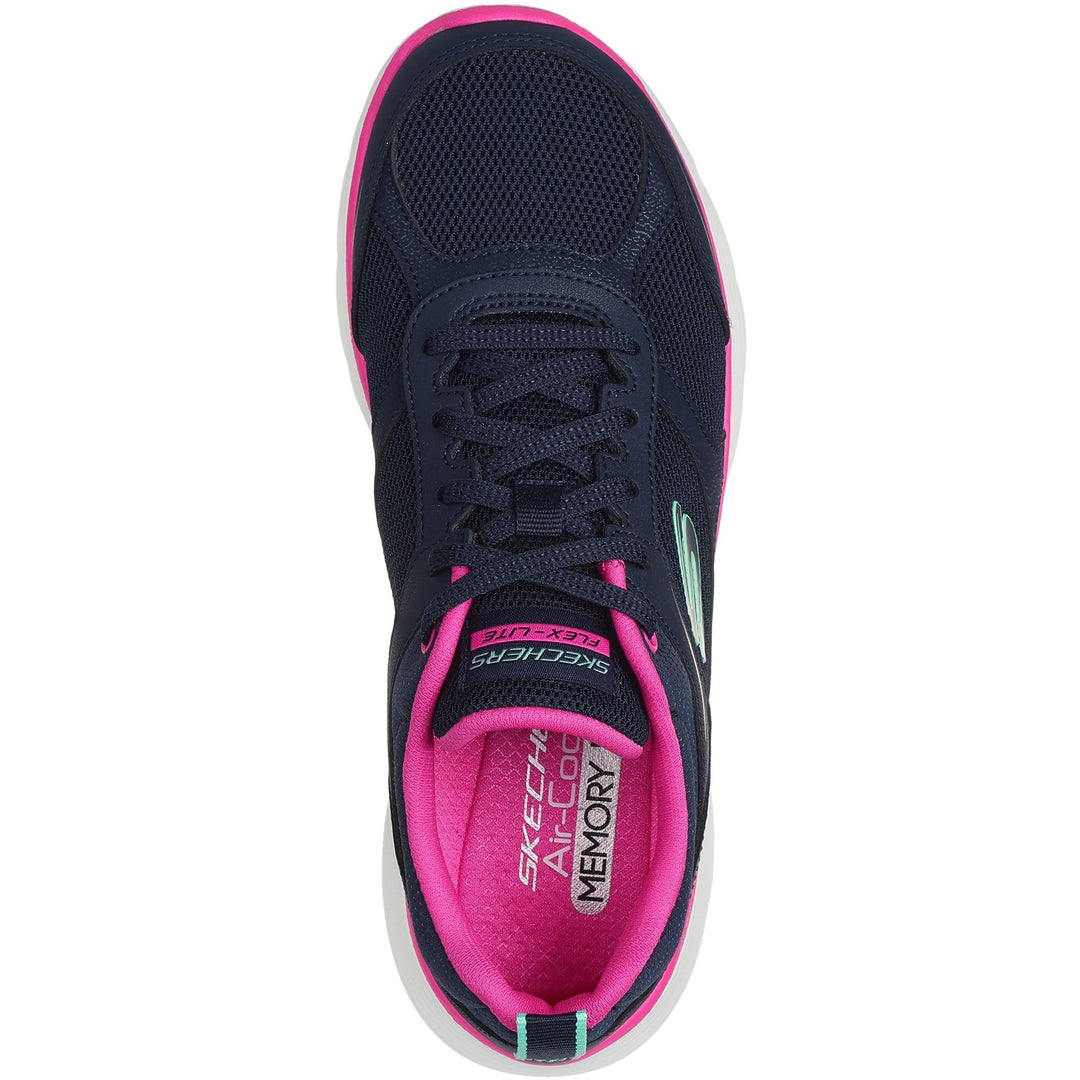 Womens Wide Fit Skechers 150202 Flex Appeal 5.0 Fresh Touch Sneakers