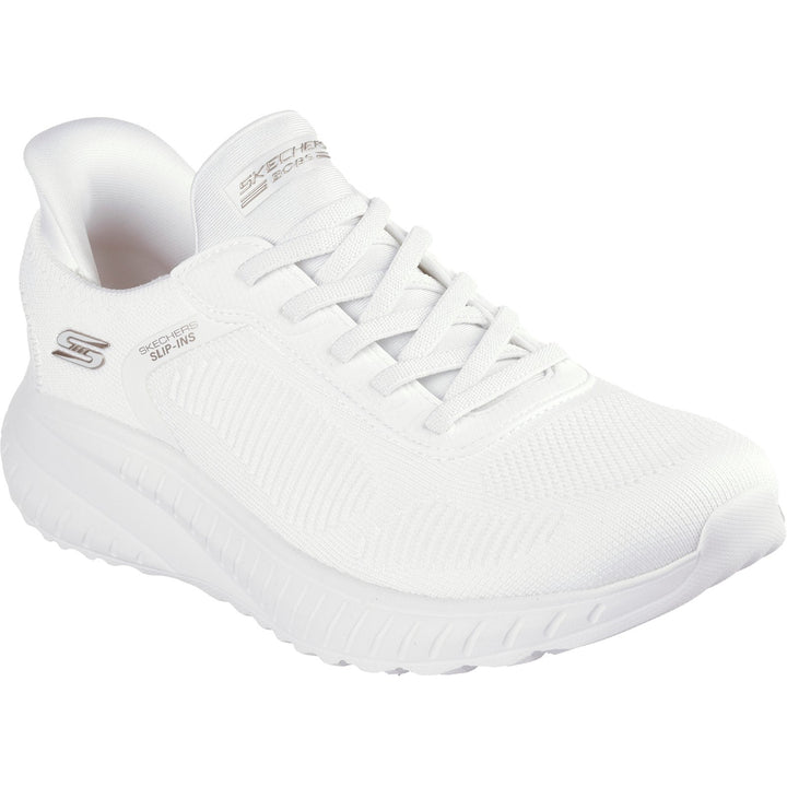 Women's Wide Fit Skechers Slip-ins 117497 Waves Bobs Sport Squad Sneakers