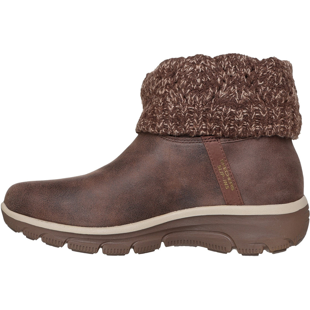Women's Wide Fit Skechers 168033 Slip-ins Easy Going Cozy Weather 2 Boots