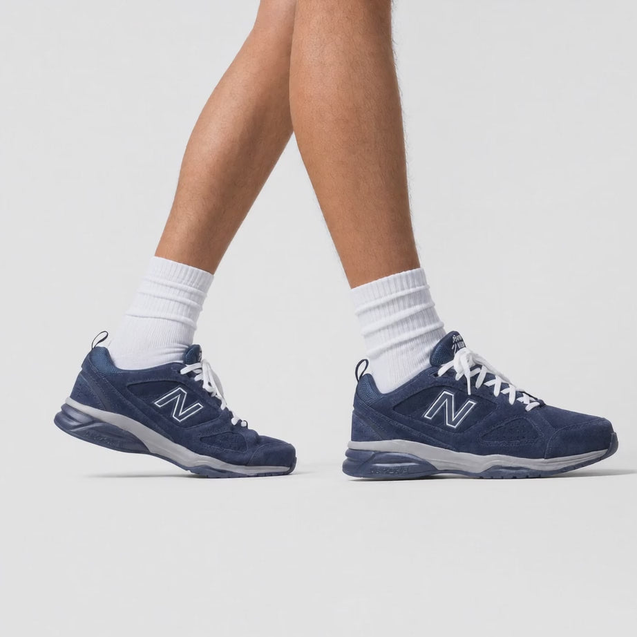 Mens New Balance Wide Fit MX624nV4 Navy Sneakers - ABZORB