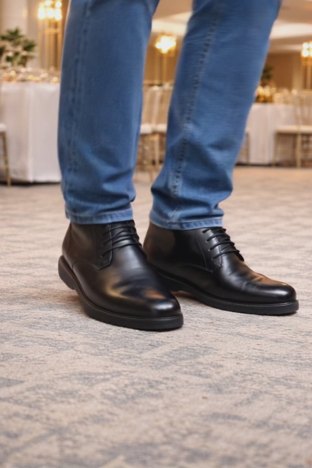 Men's Wide Fit Tredd Well William 22757 Leather Dress Boots