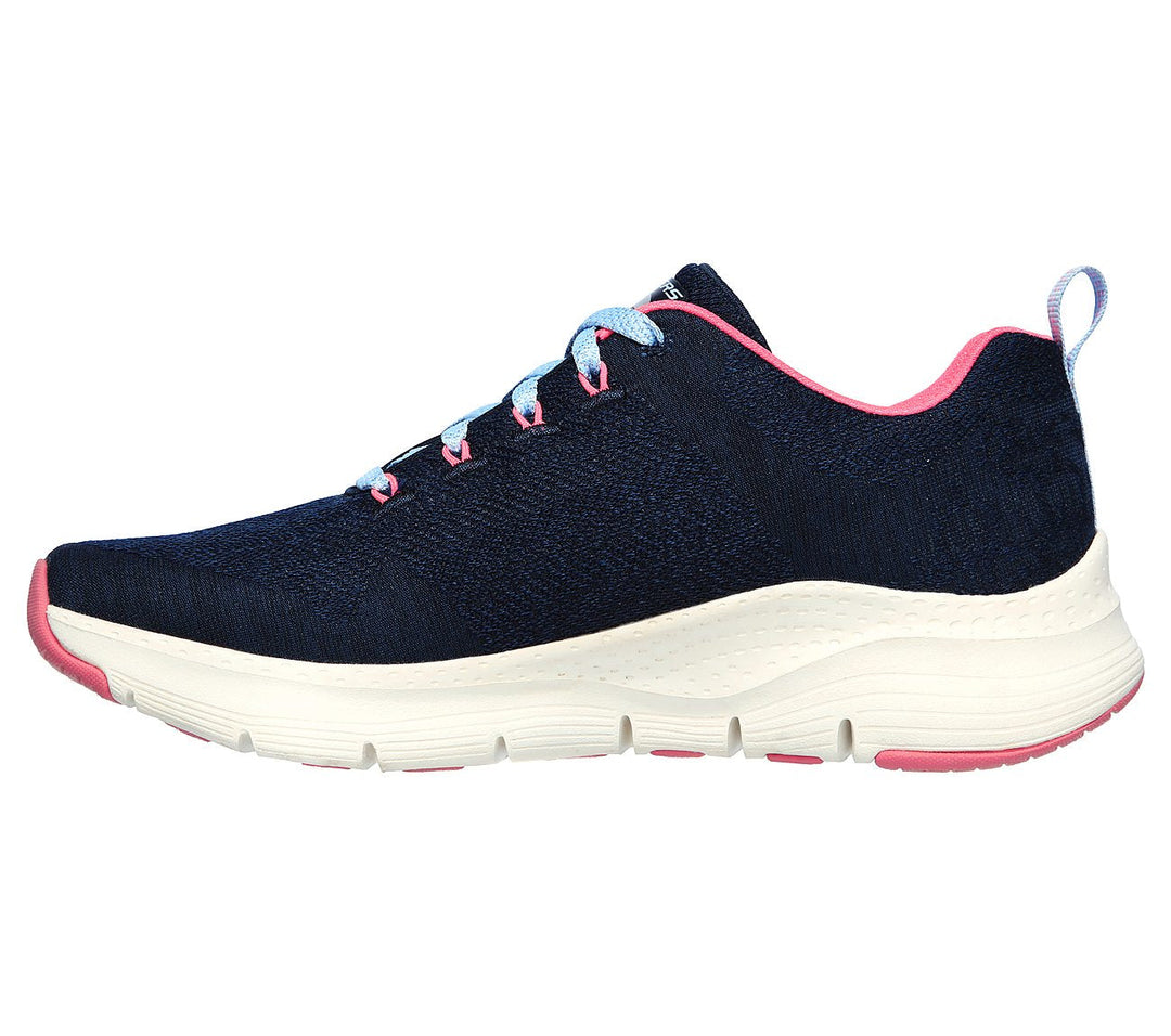 Womens Wide Fit Skechers Comfy Wave 149414 Arch Fit Sneakers