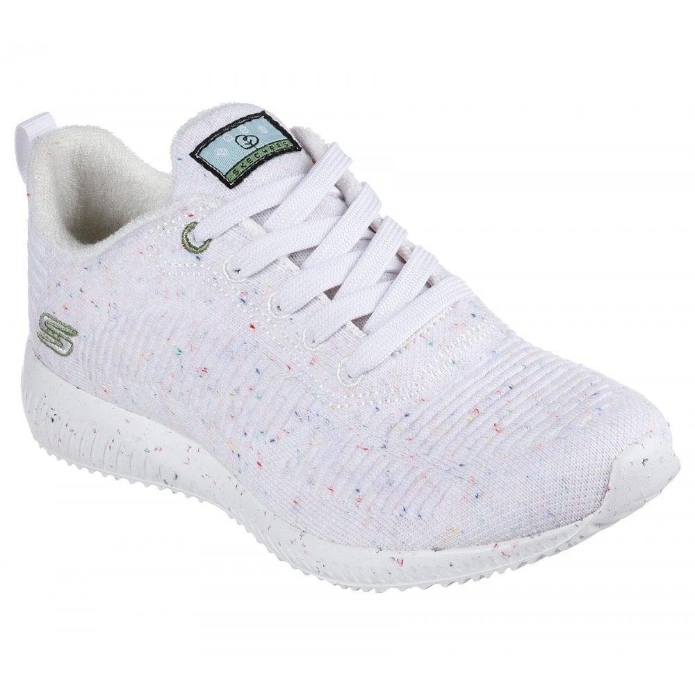 Womens Wide Fit Skechers Bobs Squad Reclaim Life 117282 Walking Sneakers