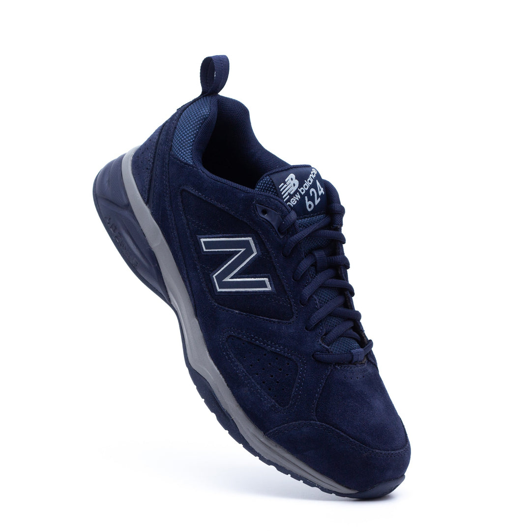 Mens Wide Fit New Balance MX624NV4 Sneakers Navy New Balance