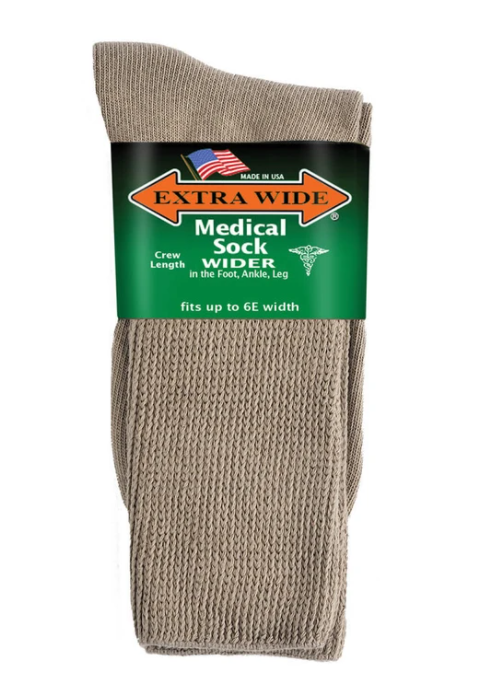 Womens Extra Wide 4850 Medical Crew Socks