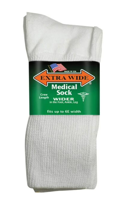 Womens Extra Wide 4850 Medical Crew Socks