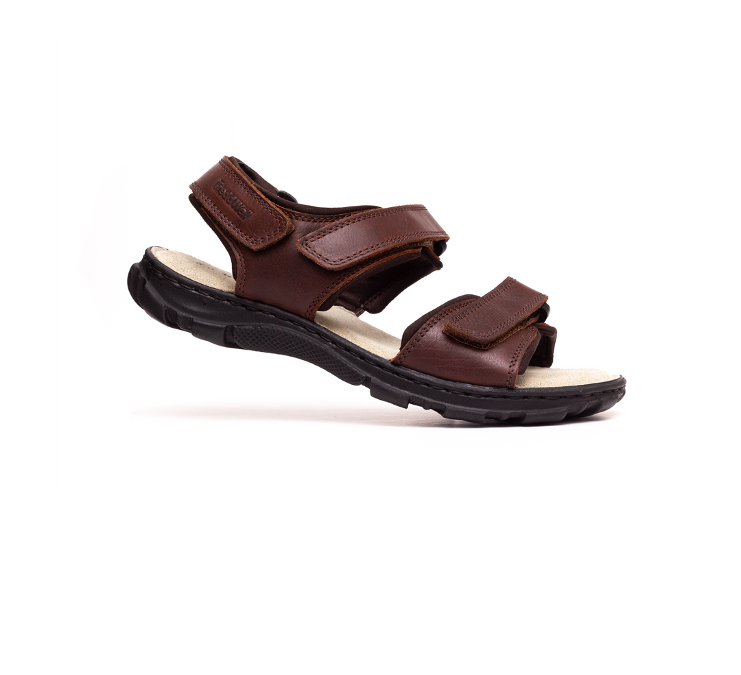 Womens Wide Fit James Leather Sandals by Tredd Well