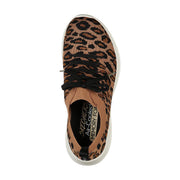 Womens Wide Fit Skechers Safari Tour Leopard Memory Foam Shoes