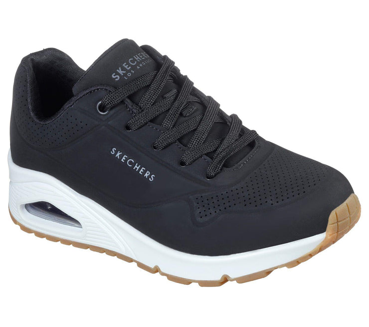 Women's Wide Fit Skechers 73690 Uno - Stand On Air Walking Trainers