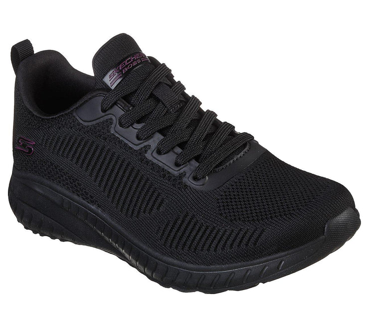 Womens Wide Fit Skechers Bobs Squad Chaos Face Off 117209 Vegan Sneakers